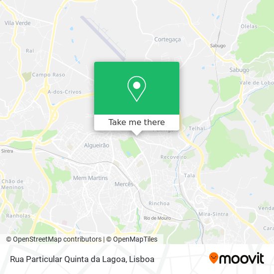 Rua Particular Quinta da Lagoa map