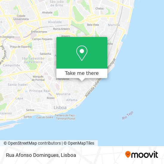 Rua Afonso Domingues mapa