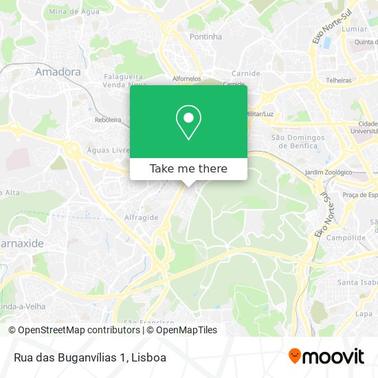 Rua das Buganvílias 1 map