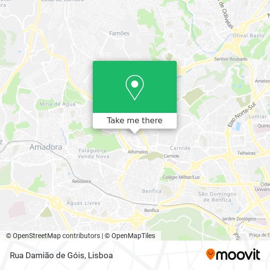 Rua Damião de Góis map