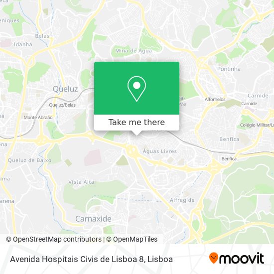 Avenida Hospitais Civis de Lisboa 8 mapa