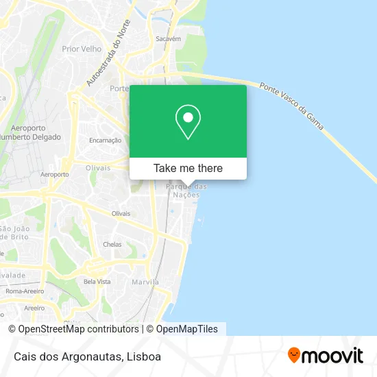 Cais dos Argonautas mapa