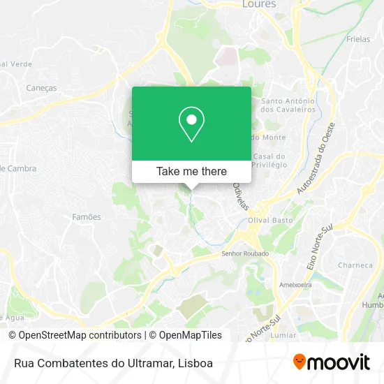 Rua Combatentes do Ultramar map