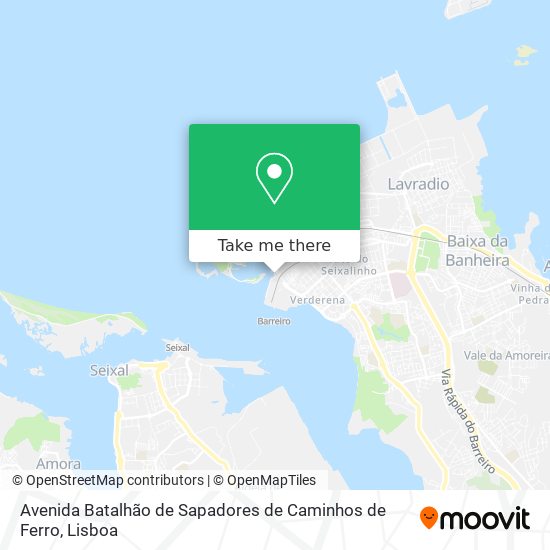 Avenida Batalhão de Sapadores de Caminhos de Ferro mapa