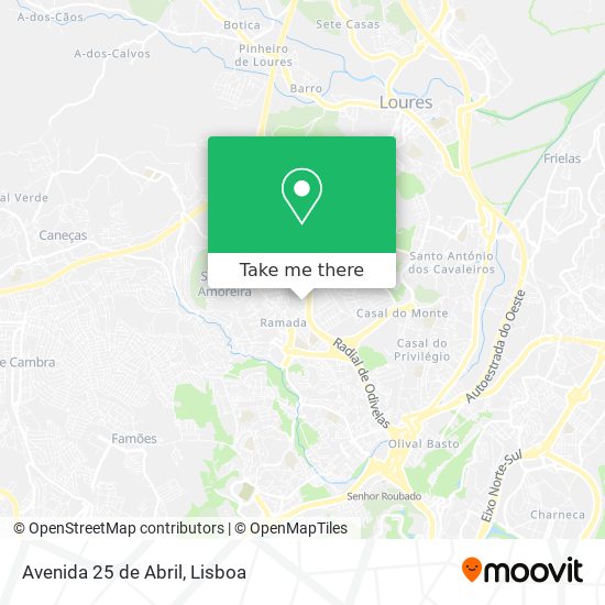 Avenida 25 de Abril mapa