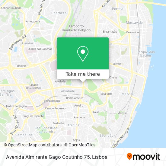 Avenida Almirante Gago Coutinho 75 map