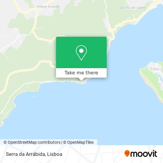 Serra da Arrábida mapa