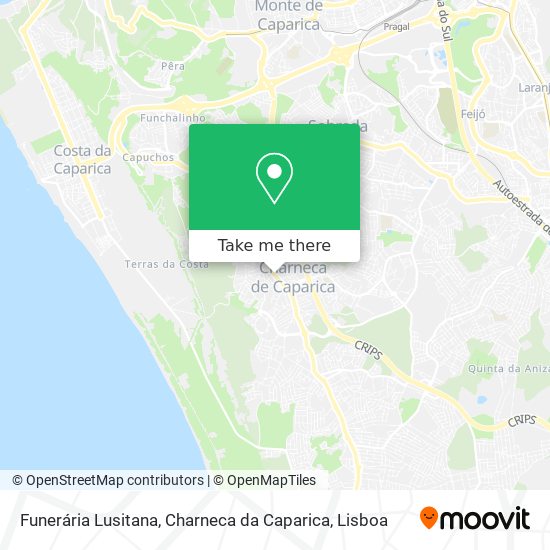 Funerária Lusitana, Charneca da Caparica map