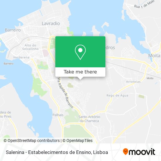 Salenina - Estabelecimentos de Ensino map