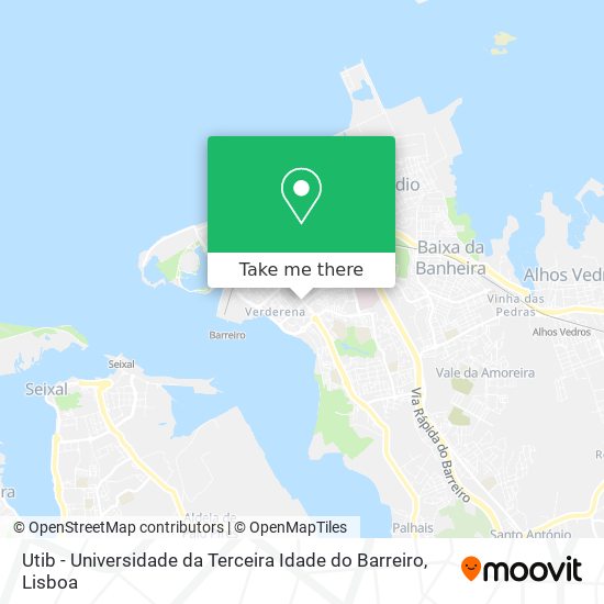 Utib - Universidade da Terceira Idade do Barreiro map