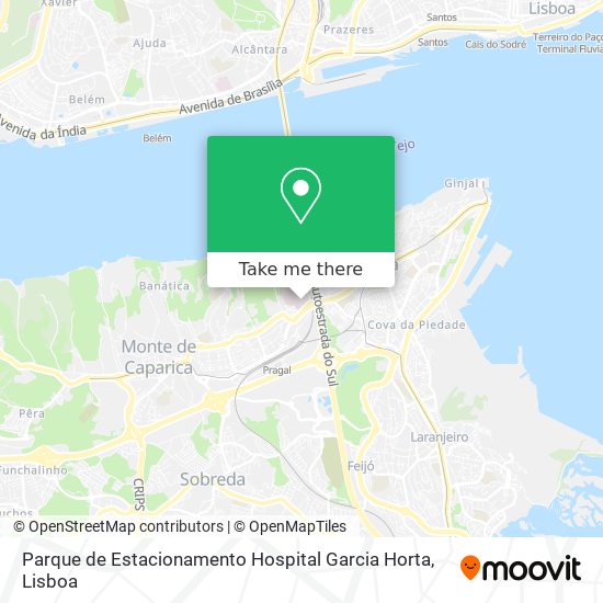 Parque de Estacionamento Hospital Garcia Horta map