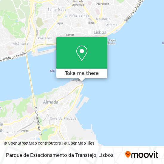 Parque de Estacionamento da Transtejo map