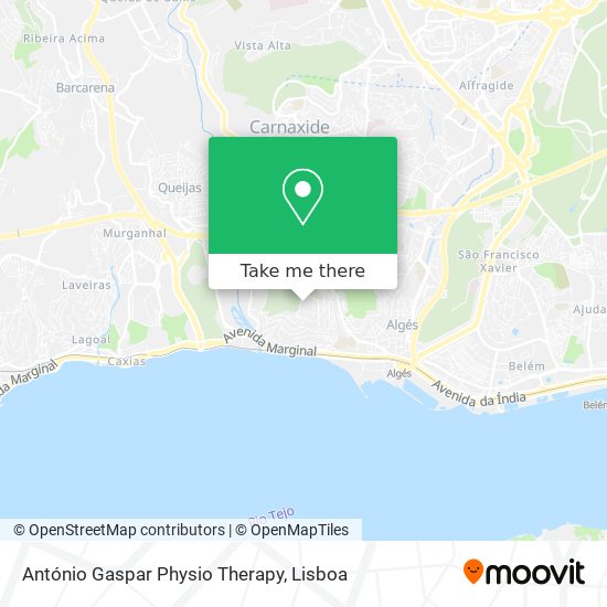 António Gaspar Physio Therapy map