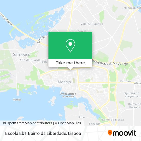 Escola Eb1 Bairro da Liberdade mapa