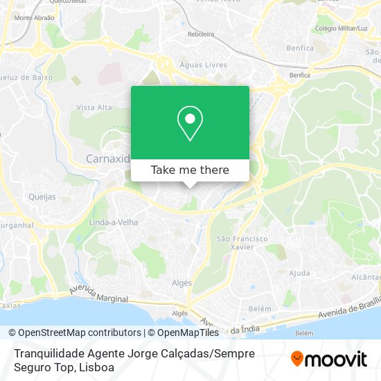 Tranquilidade Agente Jorge Calçadas / Sempre Seguro Top mapa