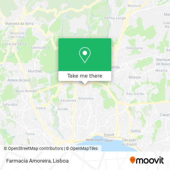 Farmacia Amoreira mapa