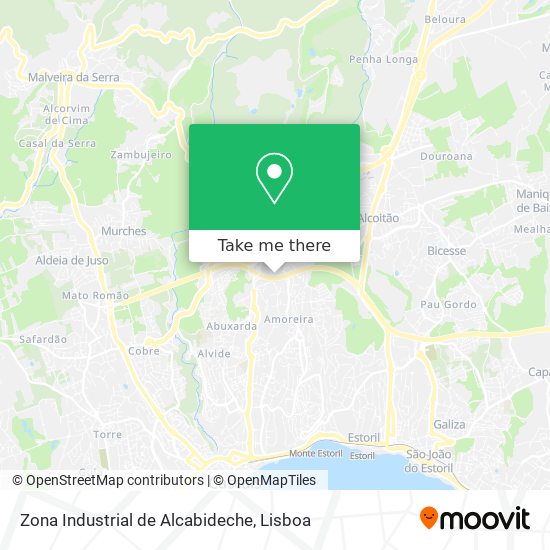 Zona Industrial de Alcabideche mapa