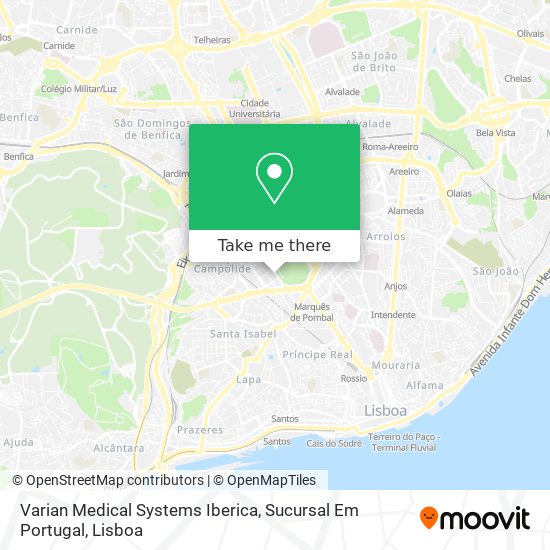 Varian Medical Systems Iberica, Sucursal Em Portugal map