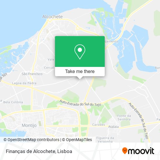 Finanças de Alcochete mapa