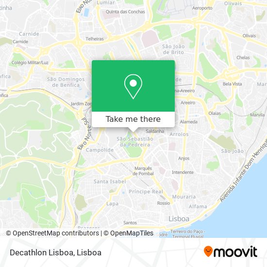 Decathlon Lisboa map