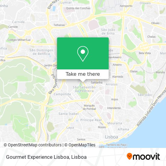 Gourmet Experience Lisboa map