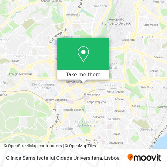 Clínica Sams Iscte Iul Cidade Universitária map