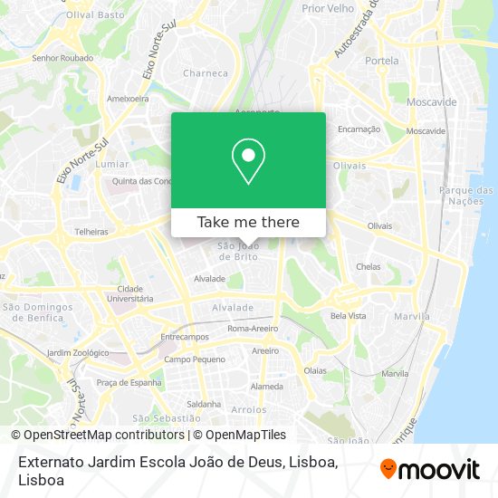 Externato Jardim Escola João de Deus, Lisboa mapa