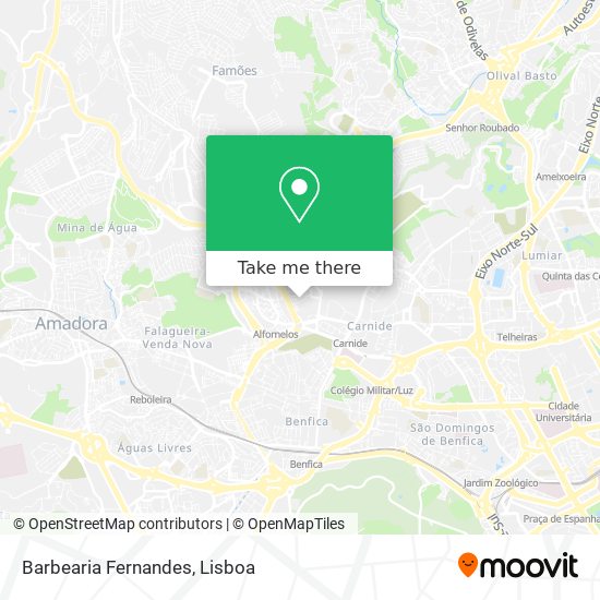 Barbearia Fernandes mapa