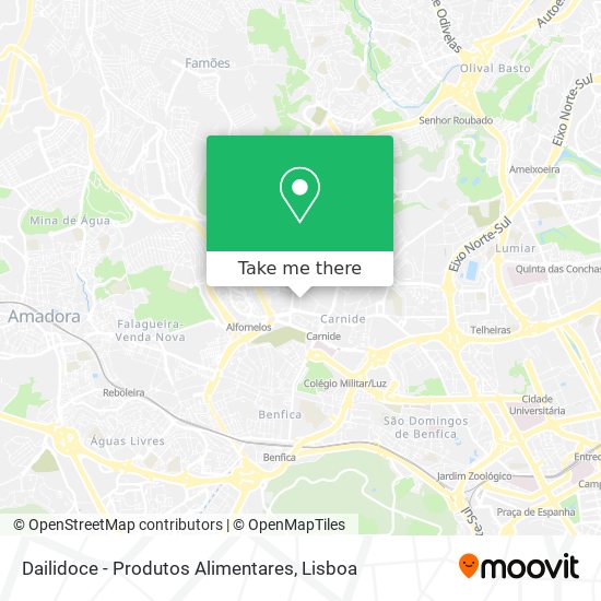 Dailidoce - Produtos Alimentares mapa