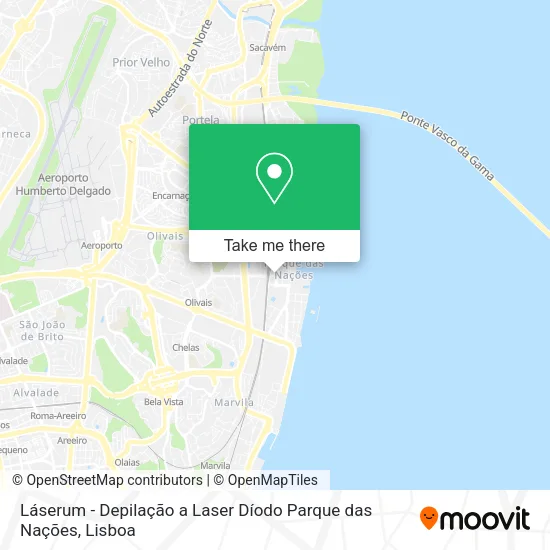 Láserum - Depilação a Laser Díodo Parque das Nações mapa