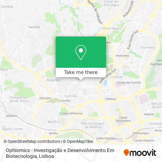 Ophiomics - Investigação e Desenvolvimento Em Biotecnologia map