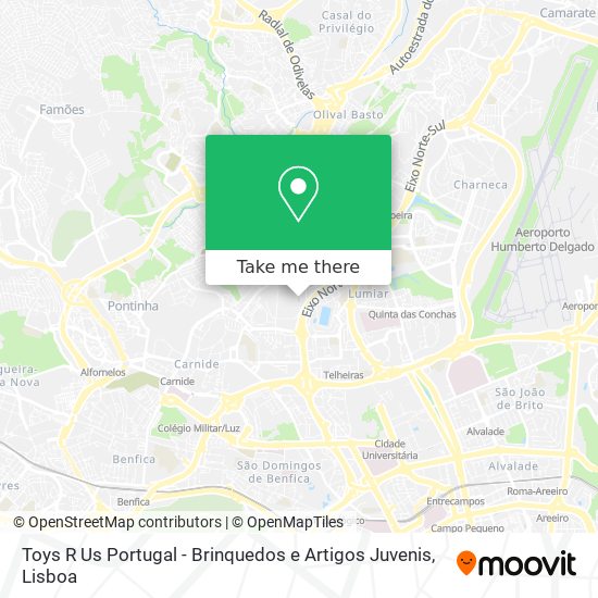 Toys R Us Portugal - Brinquedos e Artigos Juvenis map