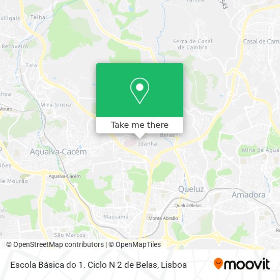 Escola Básica do 1. Ciclo N 2 de Belas mapa