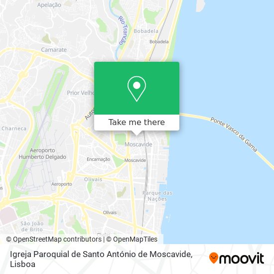 Igreja Paroquial de Santo António de Moscavide mapa