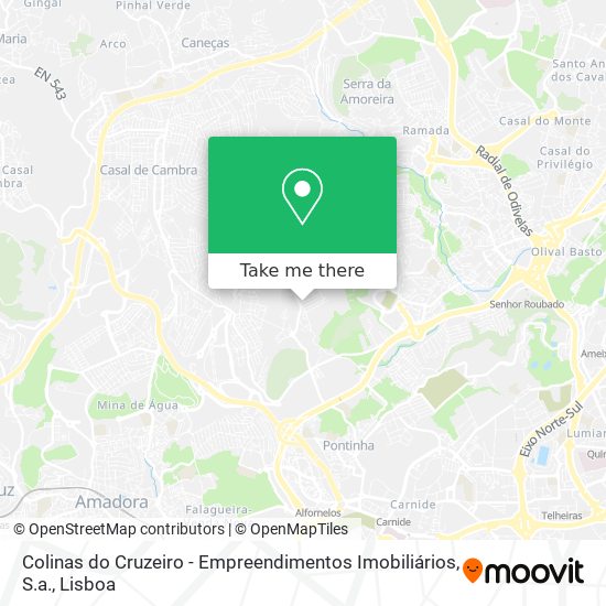 Colinas do Cruzeiro - Empreendimentos Imobiliários, S.a. map