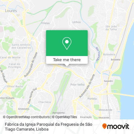 Fábrica da Igreja Paroquial da Freguesia de São Tiago Camarate map