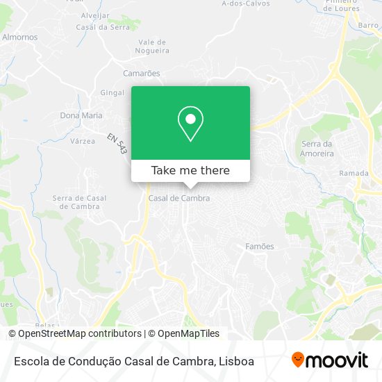 Escola de Condução Casal de Cambra map