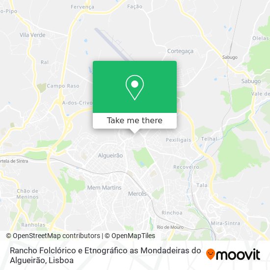 Rancho Folclórico e Etnográfico as Mondadeiras do Algueirão mapa