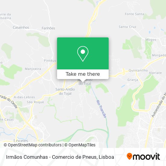 Irmãos Comunhas - Comercio de Pneus map