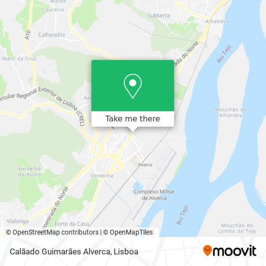 Calãado Guimarães Alverca mapa