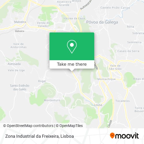 Zona Industrial da Freixeira mapa