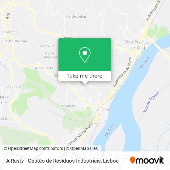 A Rusty - Gestão de Resíduos Industriais map