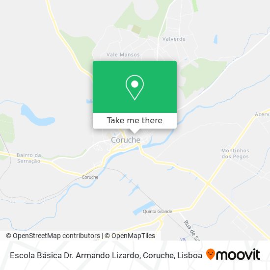 Escola Básica Dr. Armando Lizardo, Coruche mapa