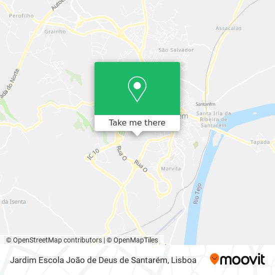 Jardim Escola João de Deus de Santarém mapa