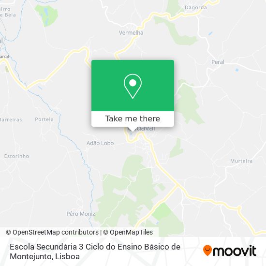 Escola Secundária 3 Ciclo do Ensino Básico de Montejunto mapa