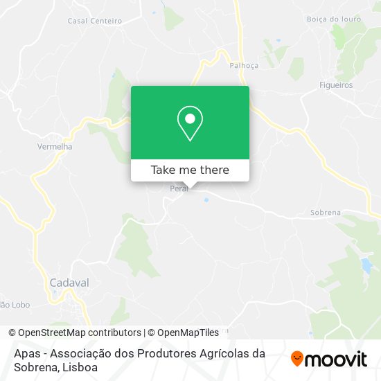 Apas - Associação dos Produtores Agrícolas da Sobrena map