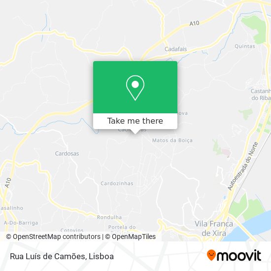 Rua Luís de Camões mapa