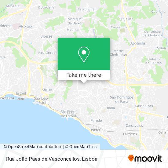 Rua João Paes de Vasconcellos mapa