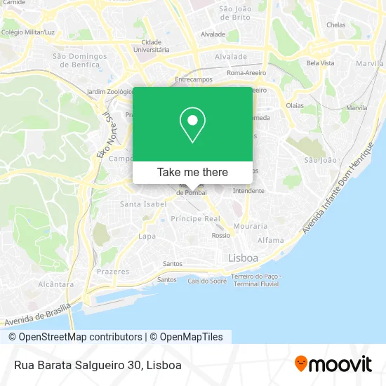Rua Barata Salgueiro 30 mapa