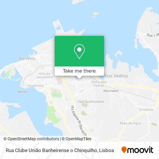Rua Clube União Banheirense o Chinquilho mapa